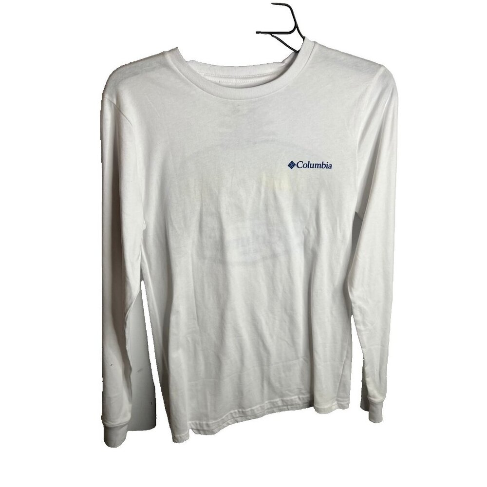 Columbia Men's Logo Graphic Long-Sleeve T-Shirt - White Size S